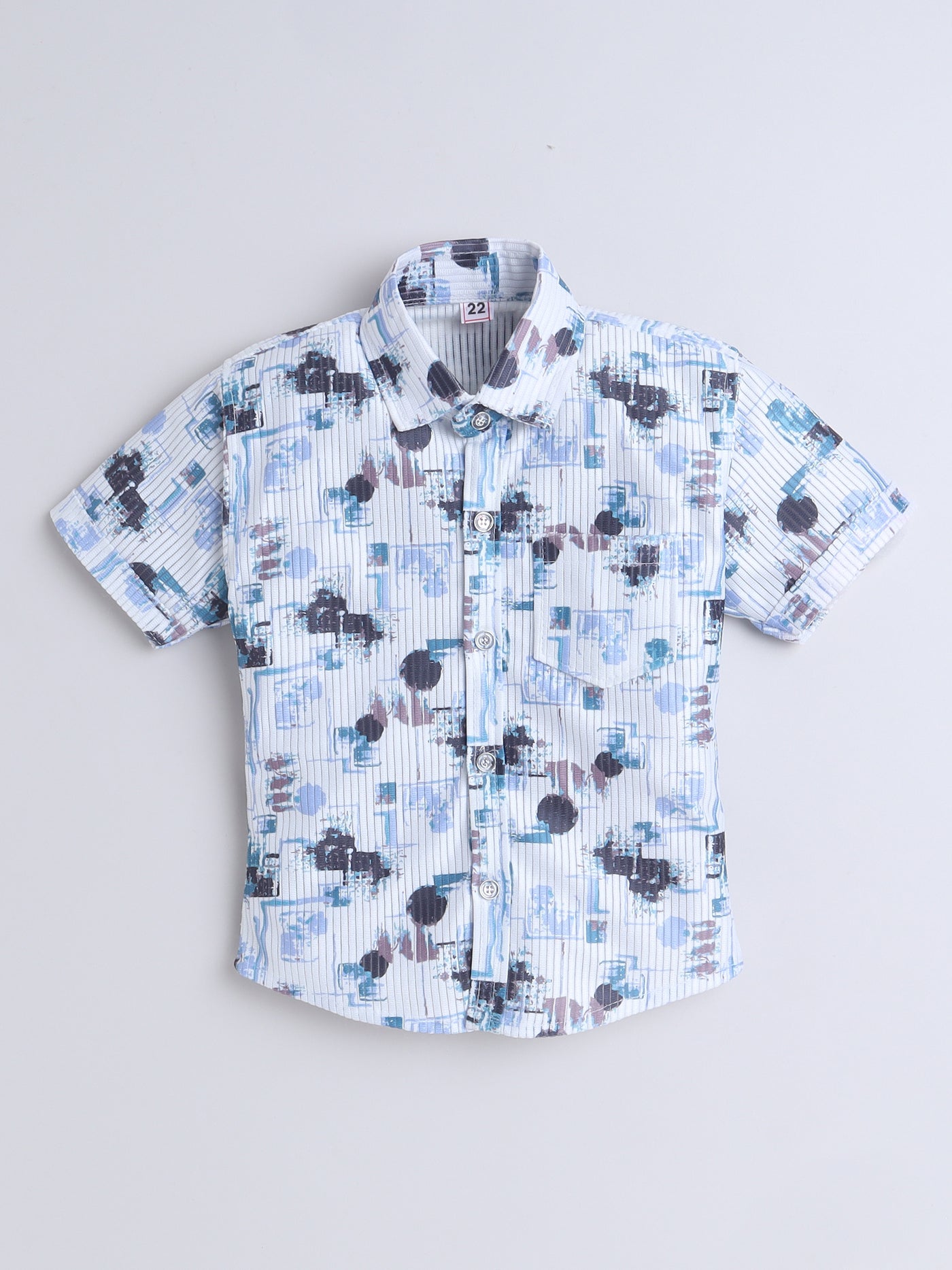 Boys Half Sleeves Printed Shirt & Shorts Set