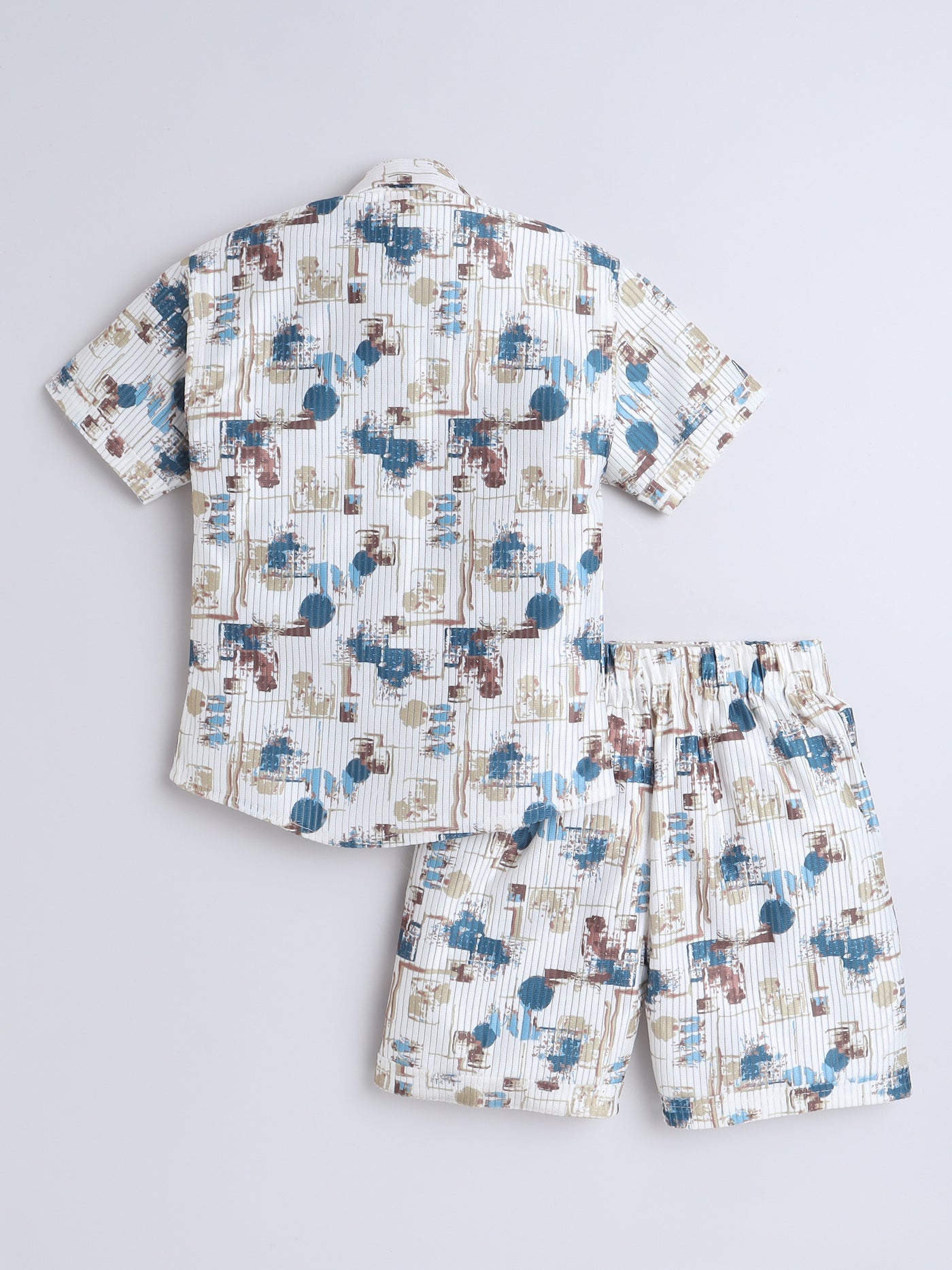 Boys Half Sleeves Printed Shirt & Shorts Set