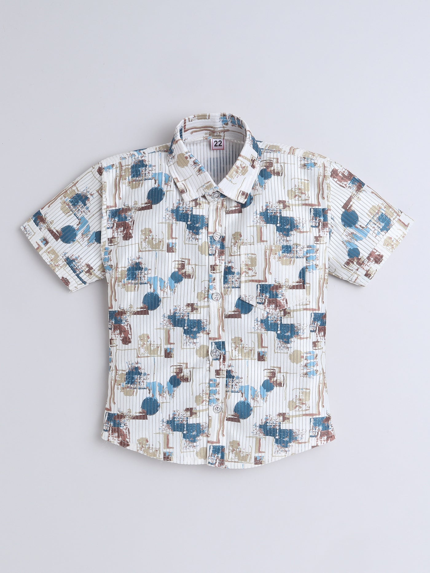 Boys Half Sleeves Printed Shirt & Shorts Set