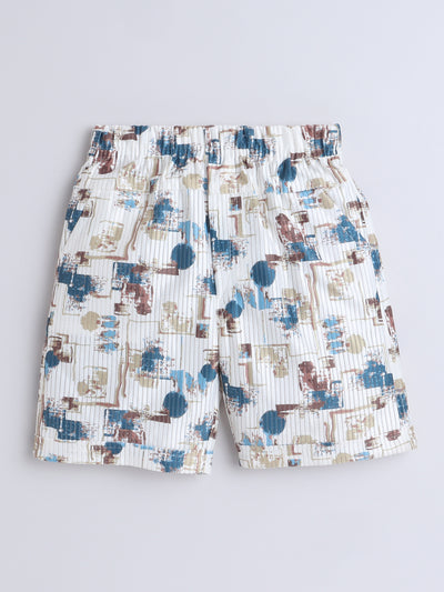 Boys Half Sleeves Printed Shirt & Shorts Set