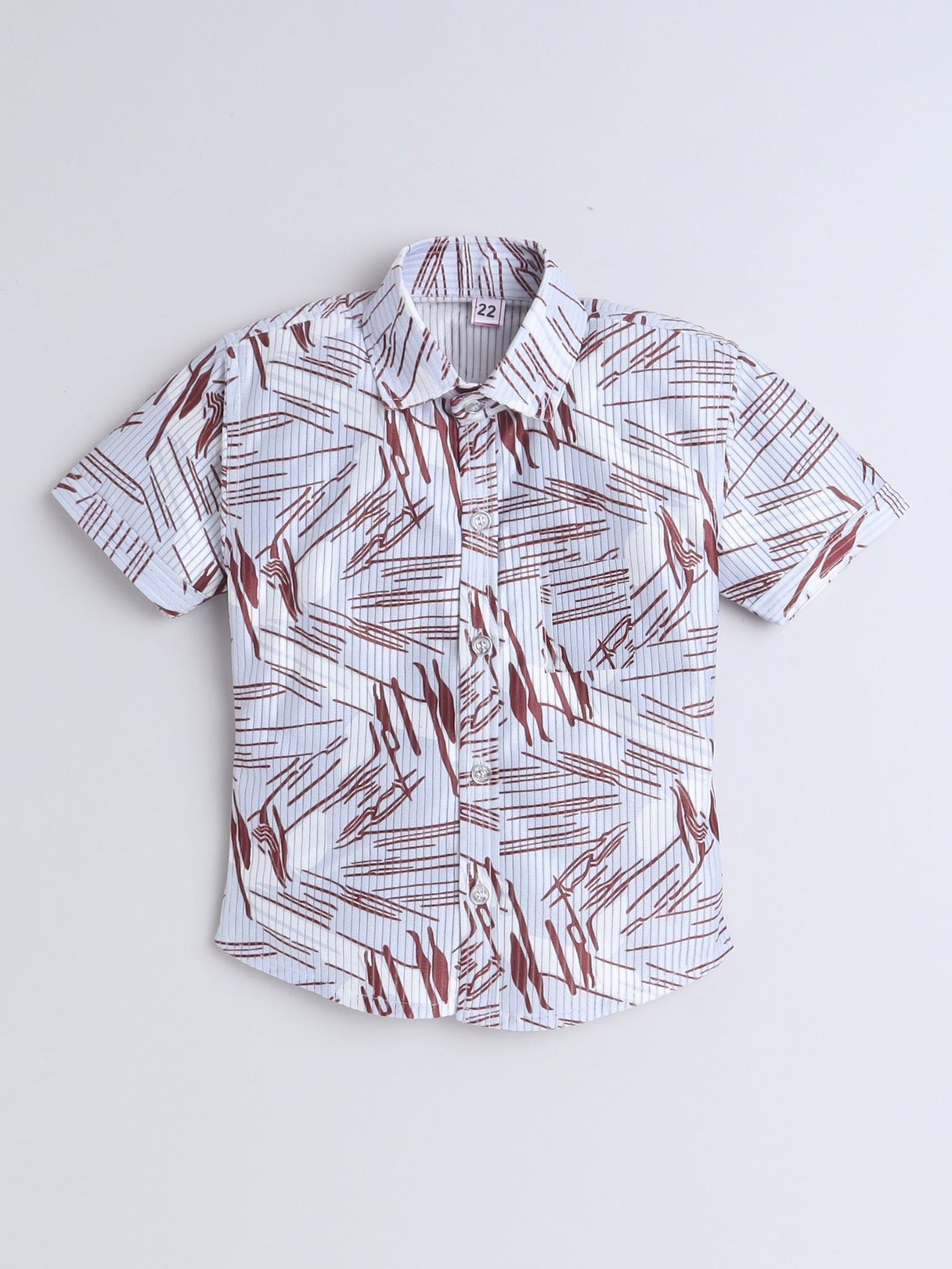 Boys Half Sleeves Printed Shirt & Shorts Set