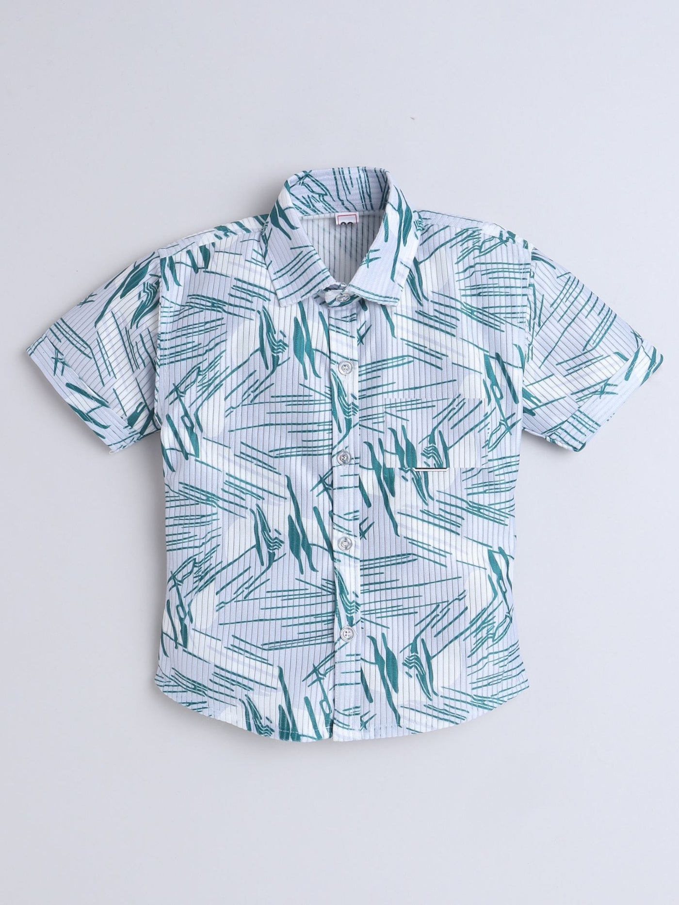 Boys Half Sleeves Printed Shirt & Shorts Set