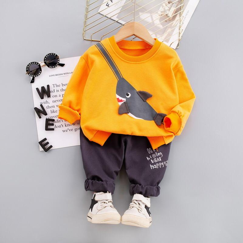 Boys Full Sleeves 3D Printed Sweatshirt With Denim Set