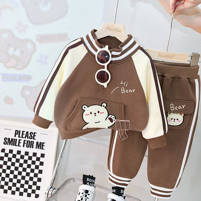 Boys Cute Sweatshirt & Lower Set