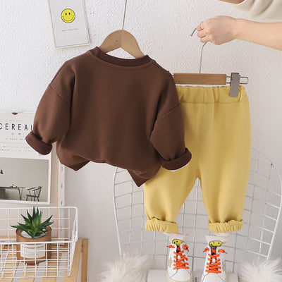 Boys 3D Knitted Pullover & Lower Set