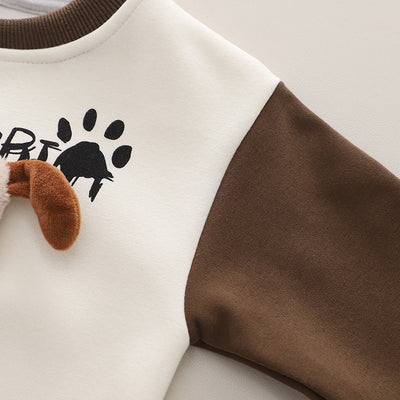 Boys Super Cute 3D Doggie Pullover & Lower Set