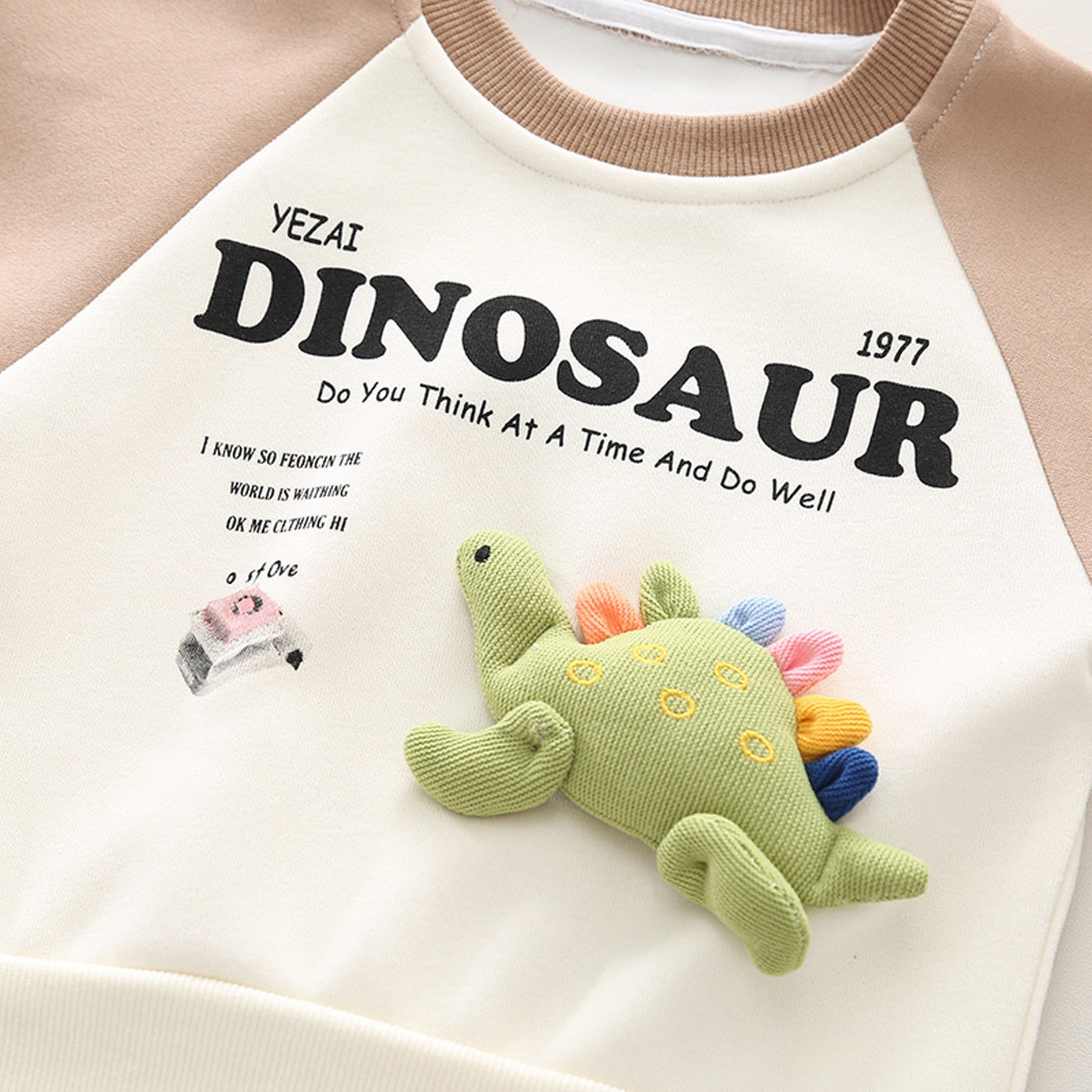 Boys 3D Dinosaur Pullover & Lower Set