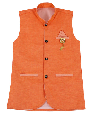 Boys Solid Waistcoat